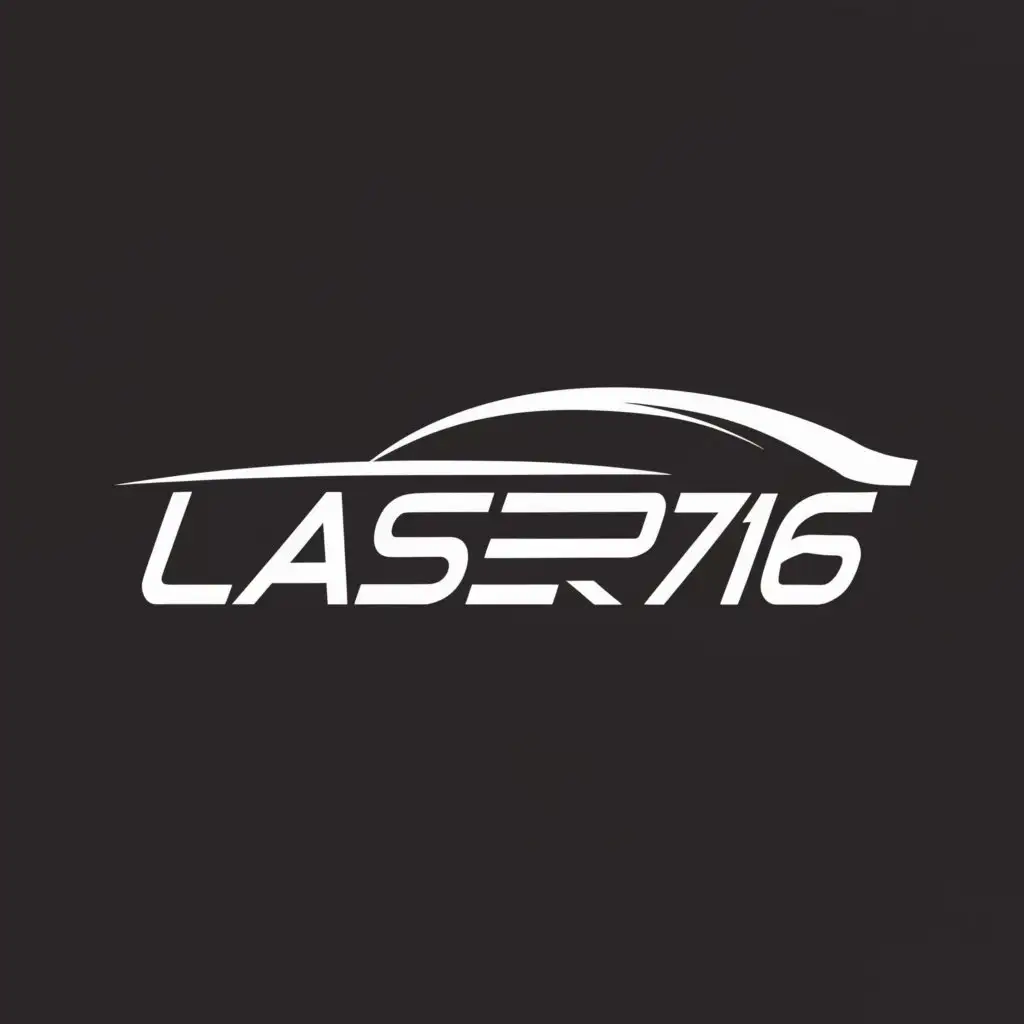 a logo design,with the text "Laser716", main symbol:Car,Minimalistic,be used in Automotive industry,clear background