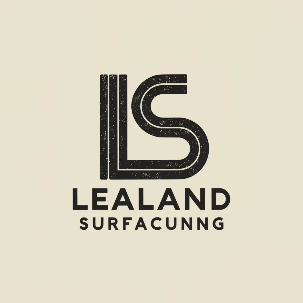 a logo design,with the text "Lealand Surfacing", main symbol:LS,Moderate,be used in Construction industry,clear background
