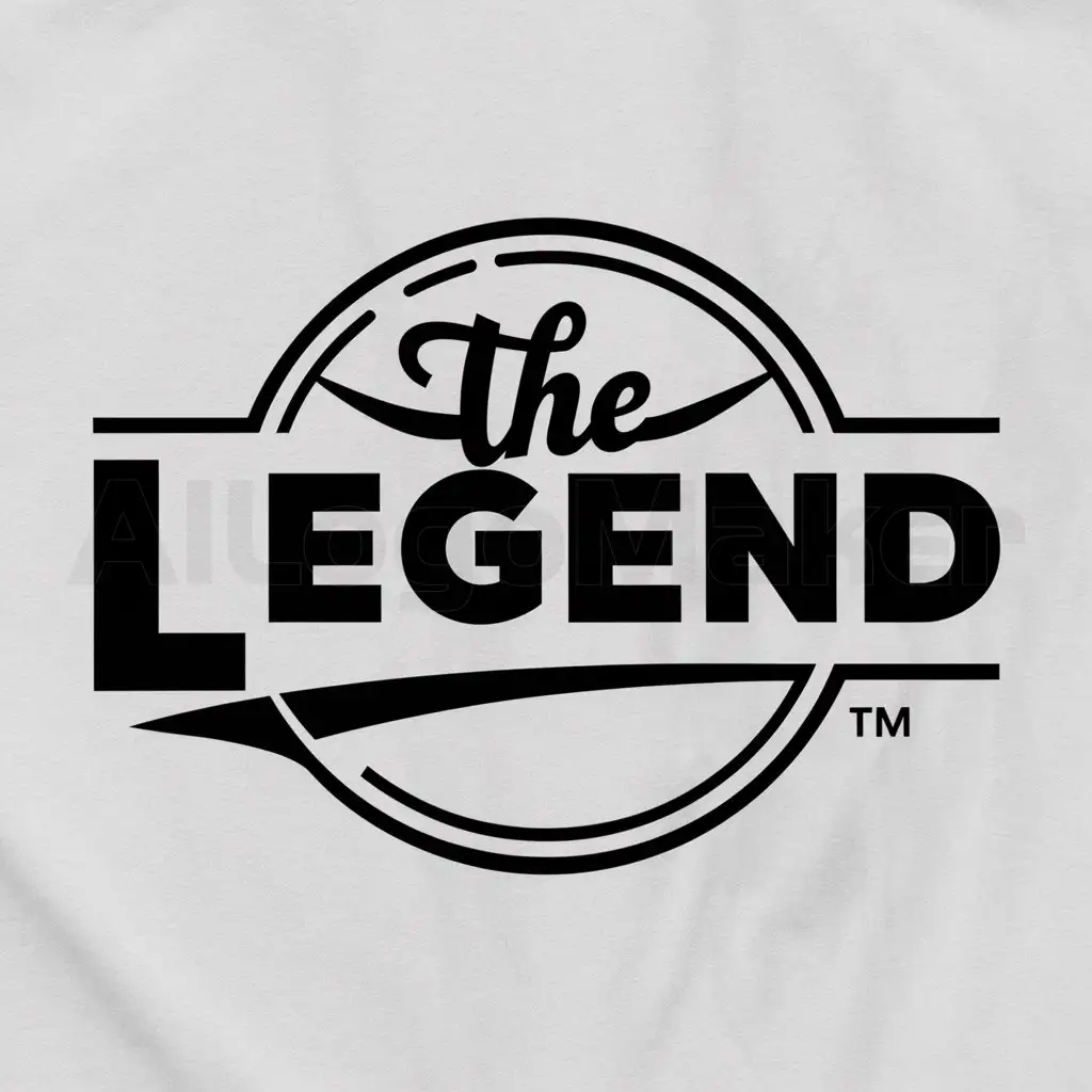 a logo design,with the text "THE LEGEND", main symbol:Logo for t-shirts: THE LEGEND Since:1980 Vintage style ROUND,Minimalistic,be used in Retail industry,clear background