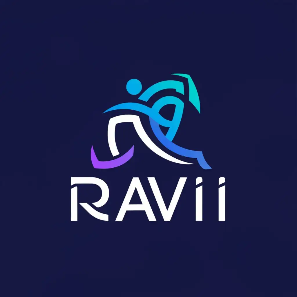a logo design,with the text "Raviii", main symbol:fitness,Moderate,be used in Education industry,clear background
