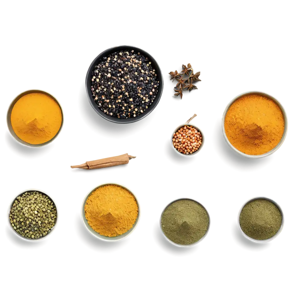 Top-View-Photo-of-Different-Types-Of-Spices-in-PNG-Format