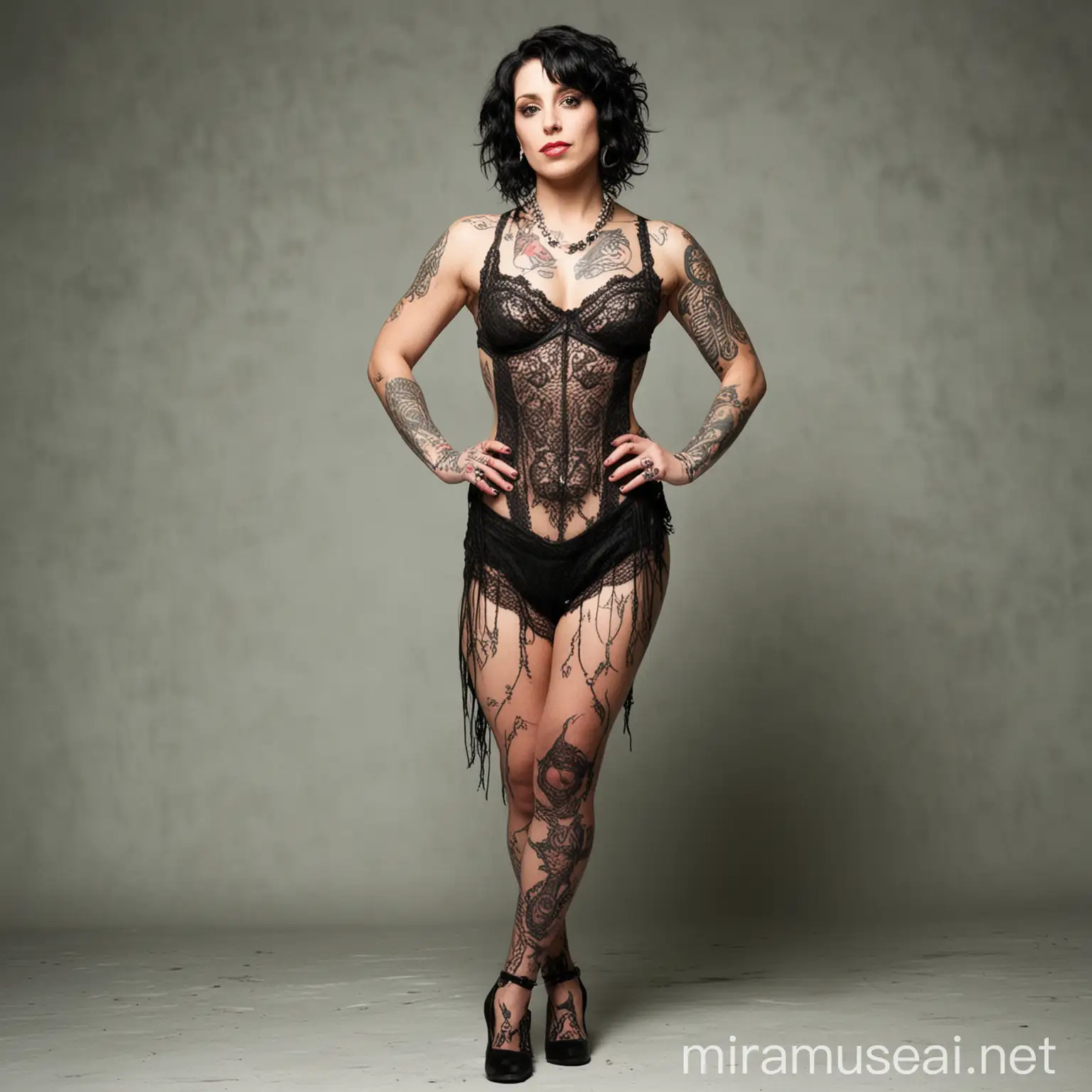Danielle Colby-Cushman at 30 years old, full length and posing.