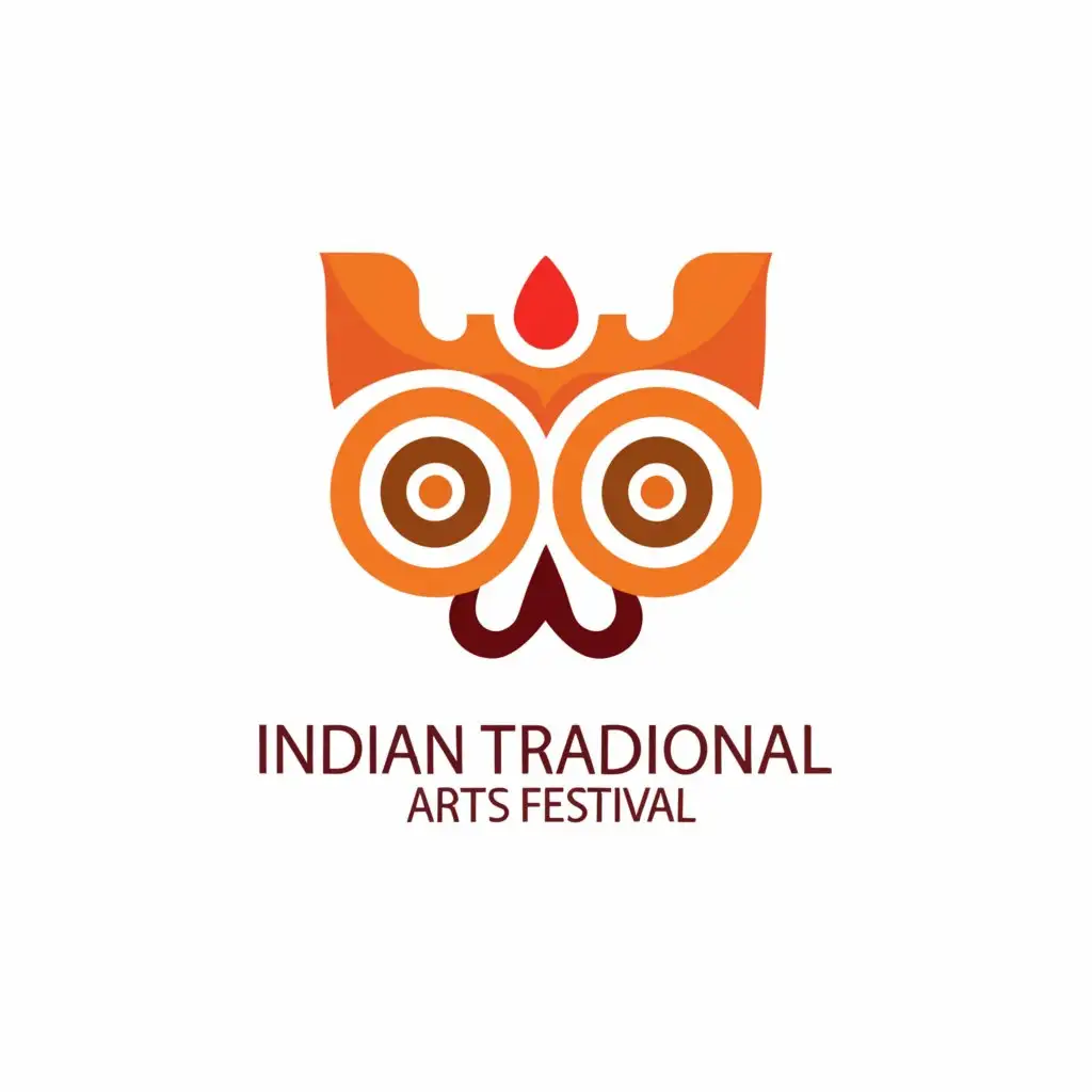 a logo design,with the text "Indian traditional  arts festival", main symbol:indian old sculpture art, object simple, ajanta,Minimalistic,be used in Internet industry,clear background