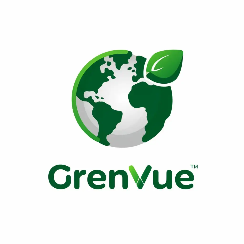 a logo design,with the text "GreenVue", main symbol:IT solutions for environmental monitoring, sustainability, clean air, clean water and clean earth. color should be a variation of green  ,Moderate,clear background