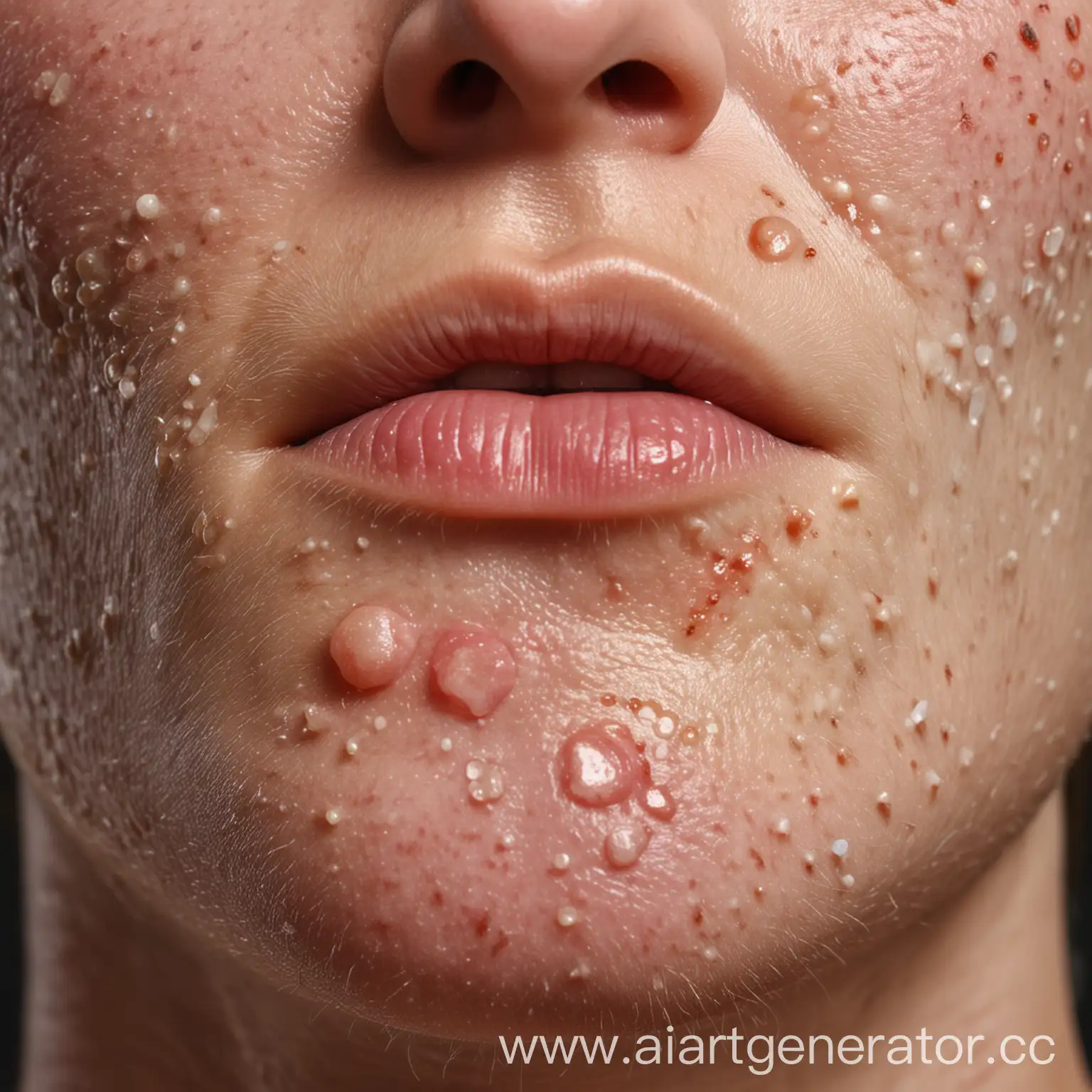 Detailed-CloseUp-of-Severe-Acne-Realistic-Representation-of-Inflamed-Skin
