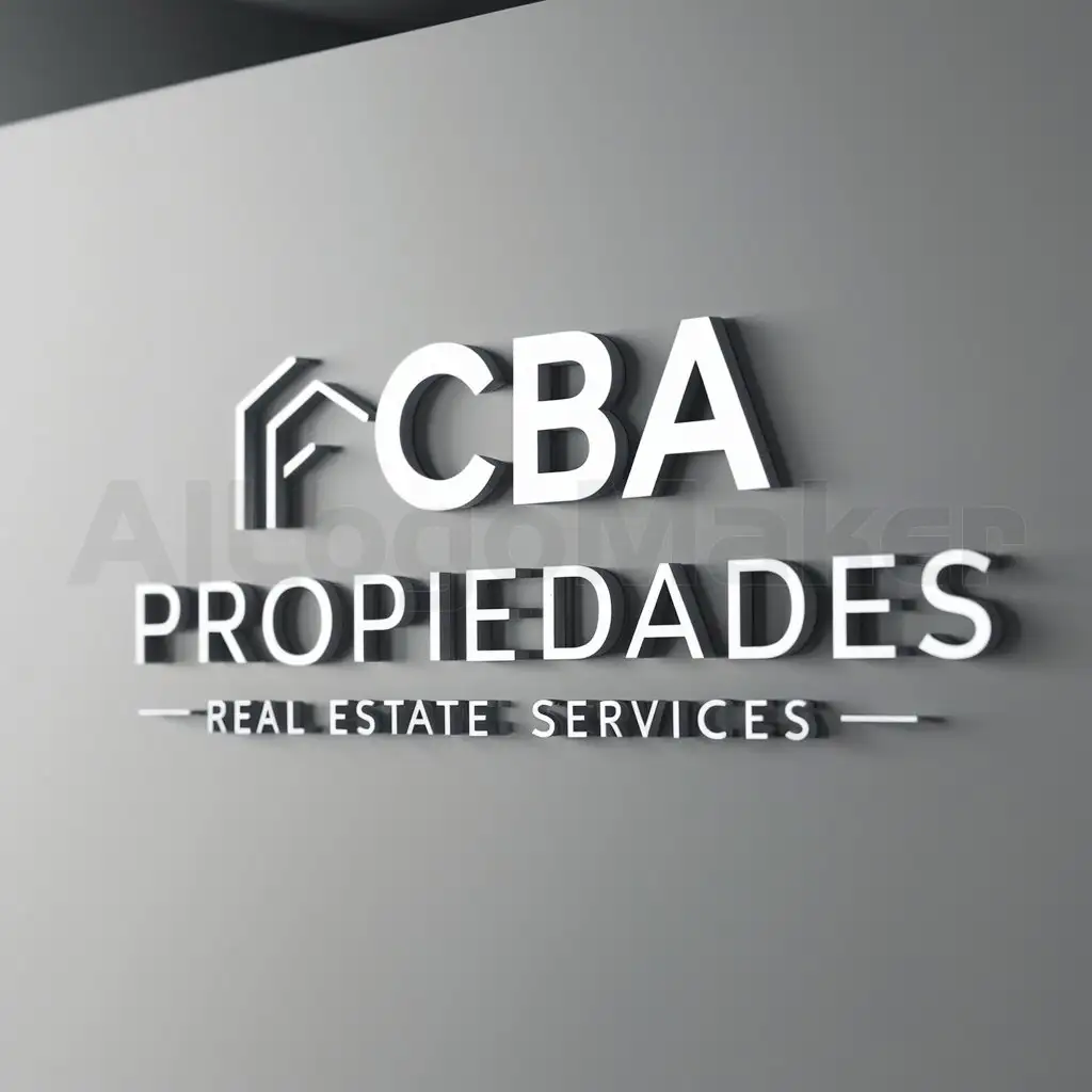 a logo design,with the text "CBA Consultants and Real Estate Services", main symbol:PROPIEDADES,Moderate,clear background