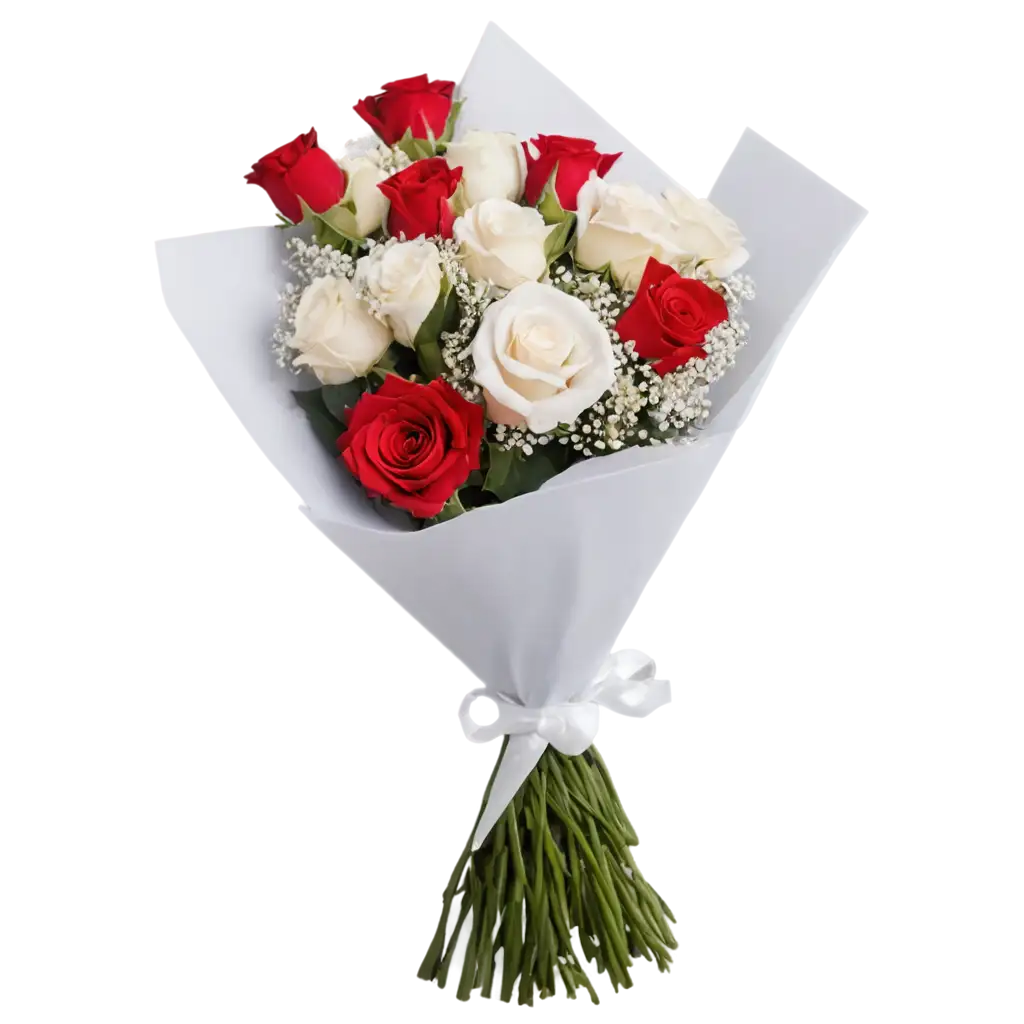 Exquisite-PNG-Image-of-Red-Roses-Bouquet-with-White-Roses-and-Babys-Breath