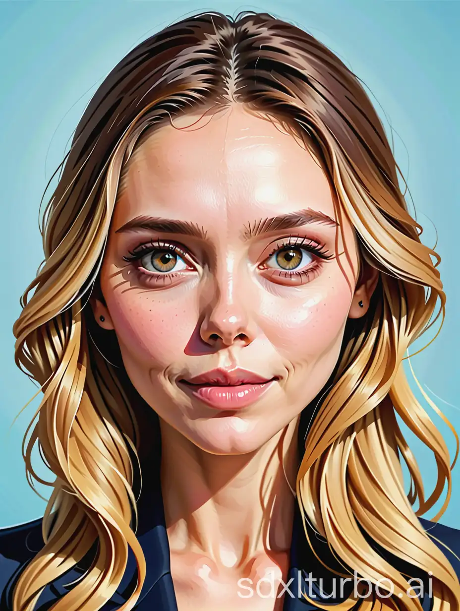 Caricature of Elizabeth Olsen