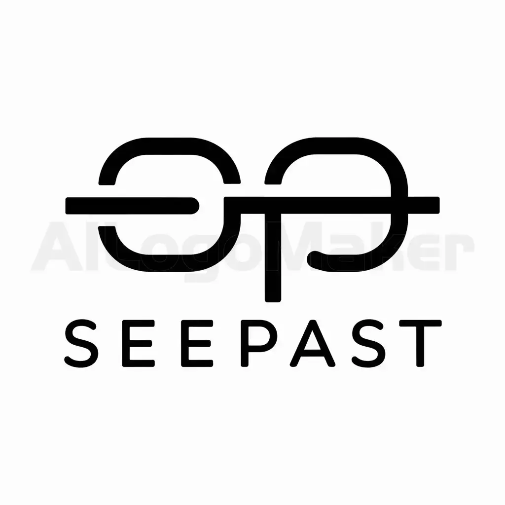 a logo design,with the text "SeePast", main symbol:S.P.,complex,be used in Others industry,clear background