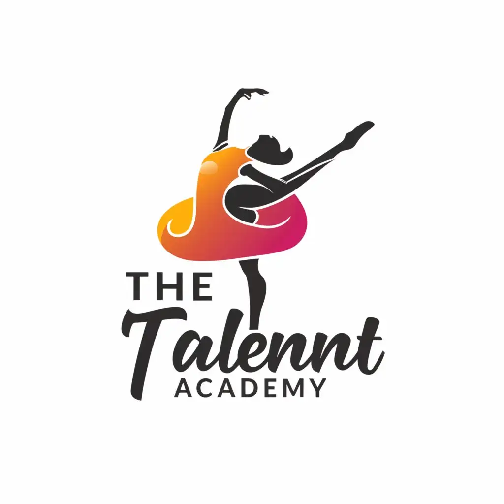 LOGO-Design-For-The-Talent-Academy-Elegant-Typography-with-Dance-Symbol-in-Moderate-Tones