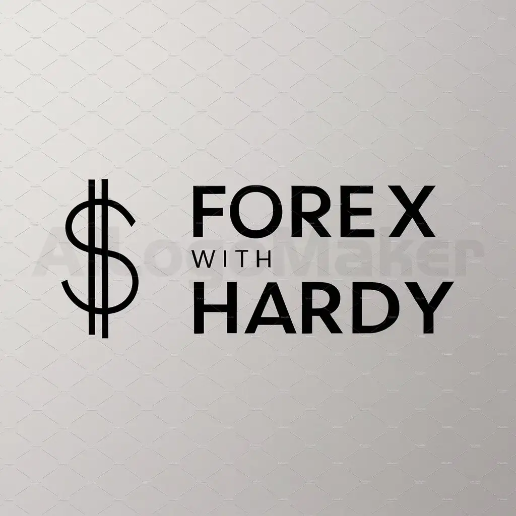 a logo design,with the text "Forex with Hardy", main symbol:Dollar,Moderate,clear background