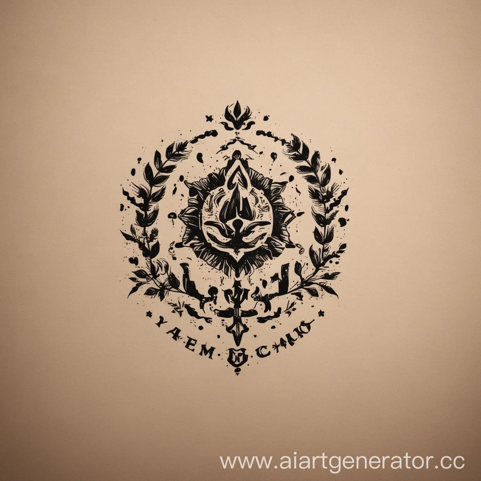сделай небольшой и простой логотип для тату студии с молдавскими традиционными элементами