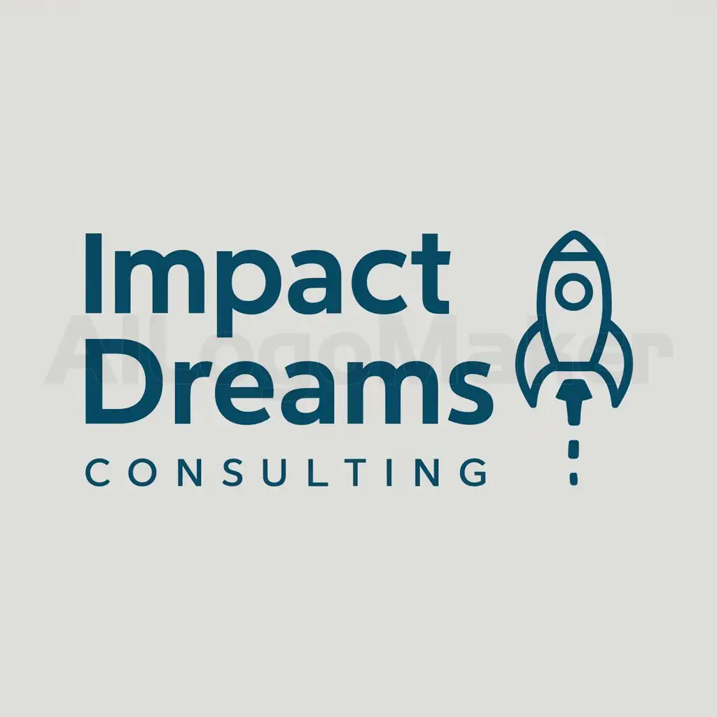 a logo design,with the text "Impact Dreams Consulting", main symbol:Non Profit on rise,Moderate,be used in Nonprofit industry,clear background