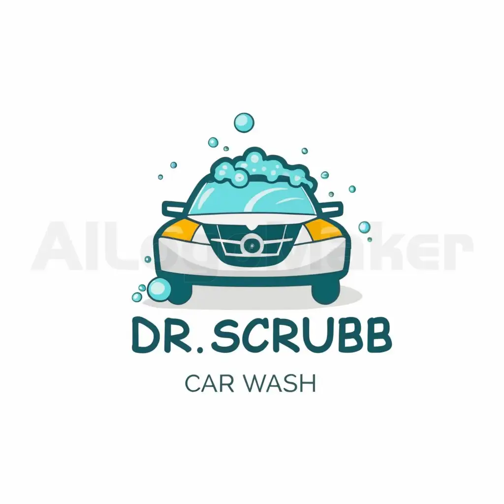 a logo design,with the text 'Dr. Scrub', main symbol:Car Wash,Moderate, be used in Car industry, clear background