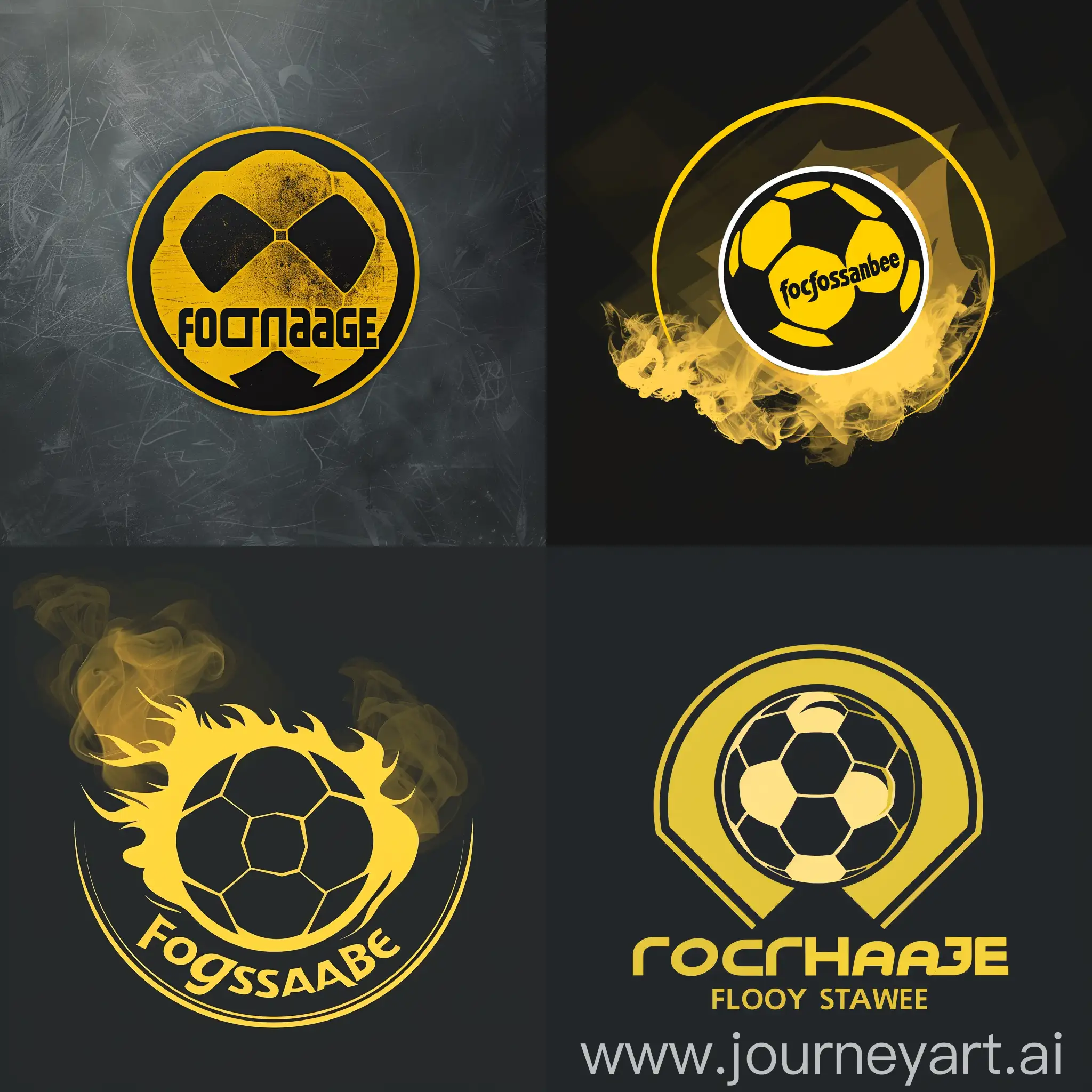 Floorhaze-Football-Team-Logo-at-Fogstadium-Yellow-and-Black-Football-Design