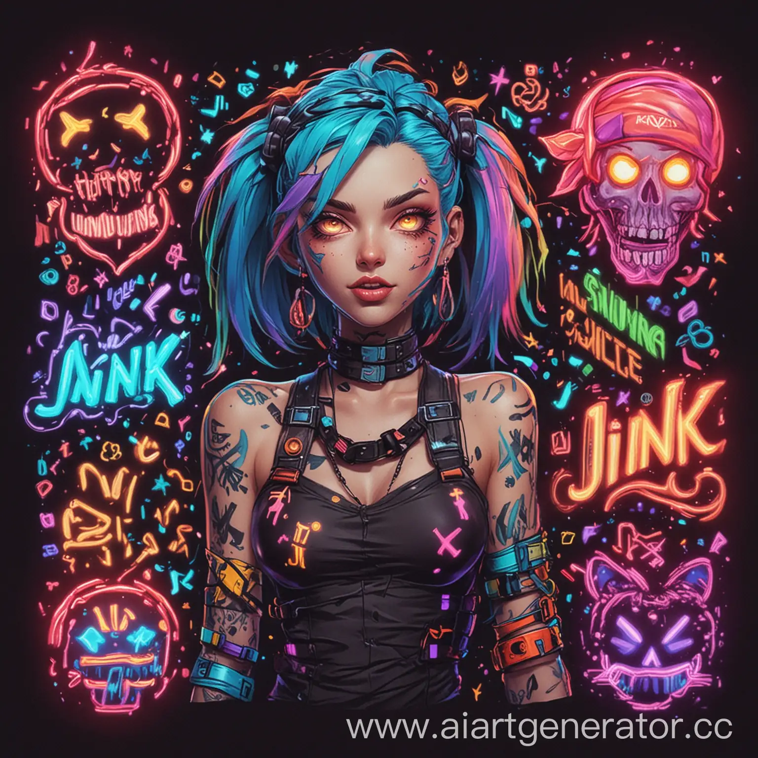 Vibrant-Neon-Jinx-Art-Bold-Colors-and-Dynamic-Style