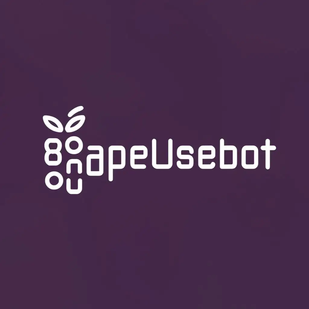 a logo design,with the text "GrapeUserBot", main symbol:grape,Moderate,be used in Internet industry,clear background