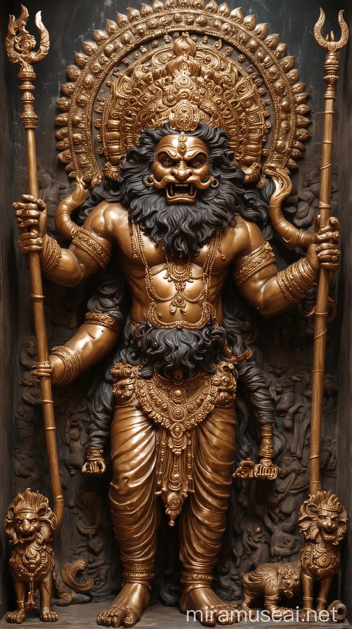 Divine Avatar Lord Narasimha Half Lion Half Man Deity