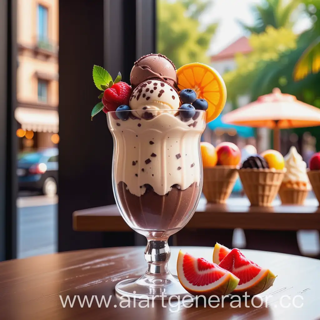 Summer-Cafe-Scene-Ice-Cream-Delight-with-Chocolate-and-Fruits