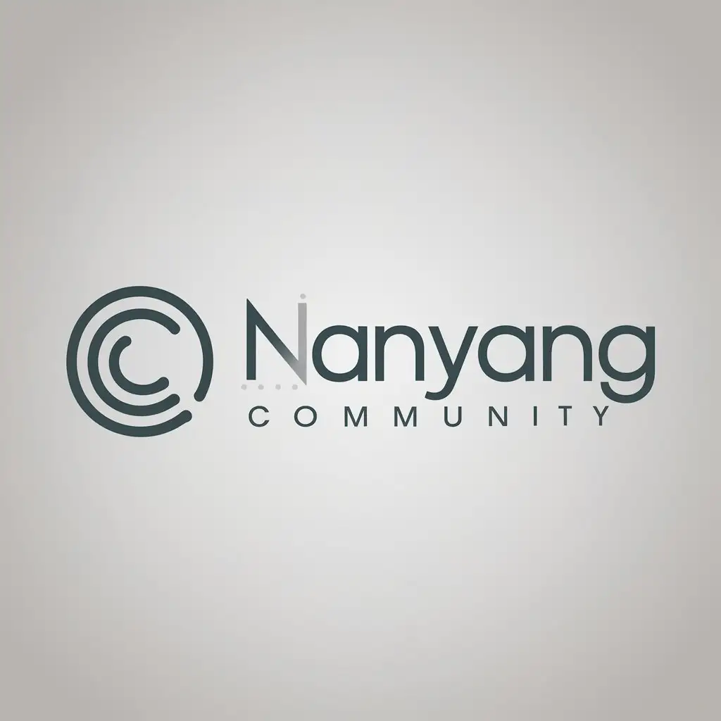 a logo design,with the text "Nanyang community", main symbol:ripple,Minimalistic,be used in Nonprofit industry,clear background