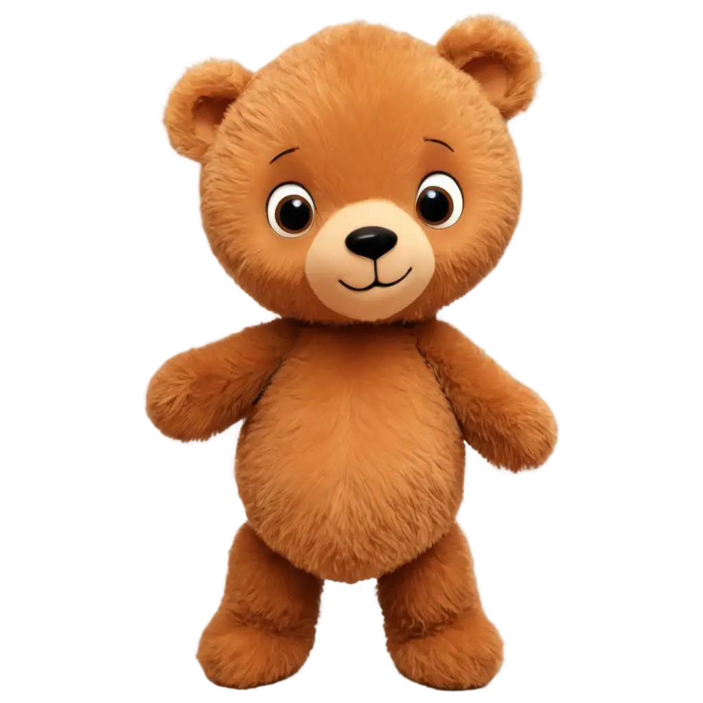 Animated-Cartoon-Teddy-Bear-PNG-Playful-and-Whimsical-Character-Design