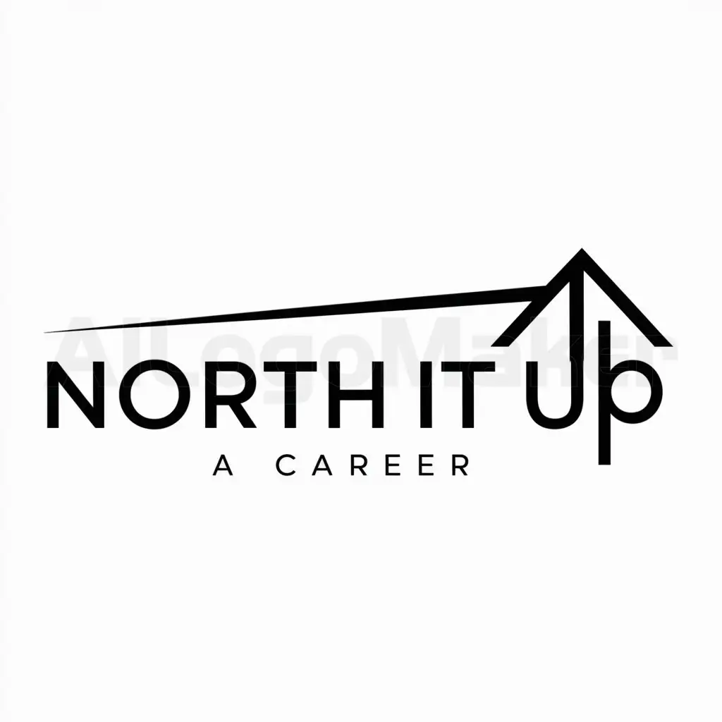 a logo design,with the text "NORTH IT UP", main symbol:career,Minimalistic,clear background