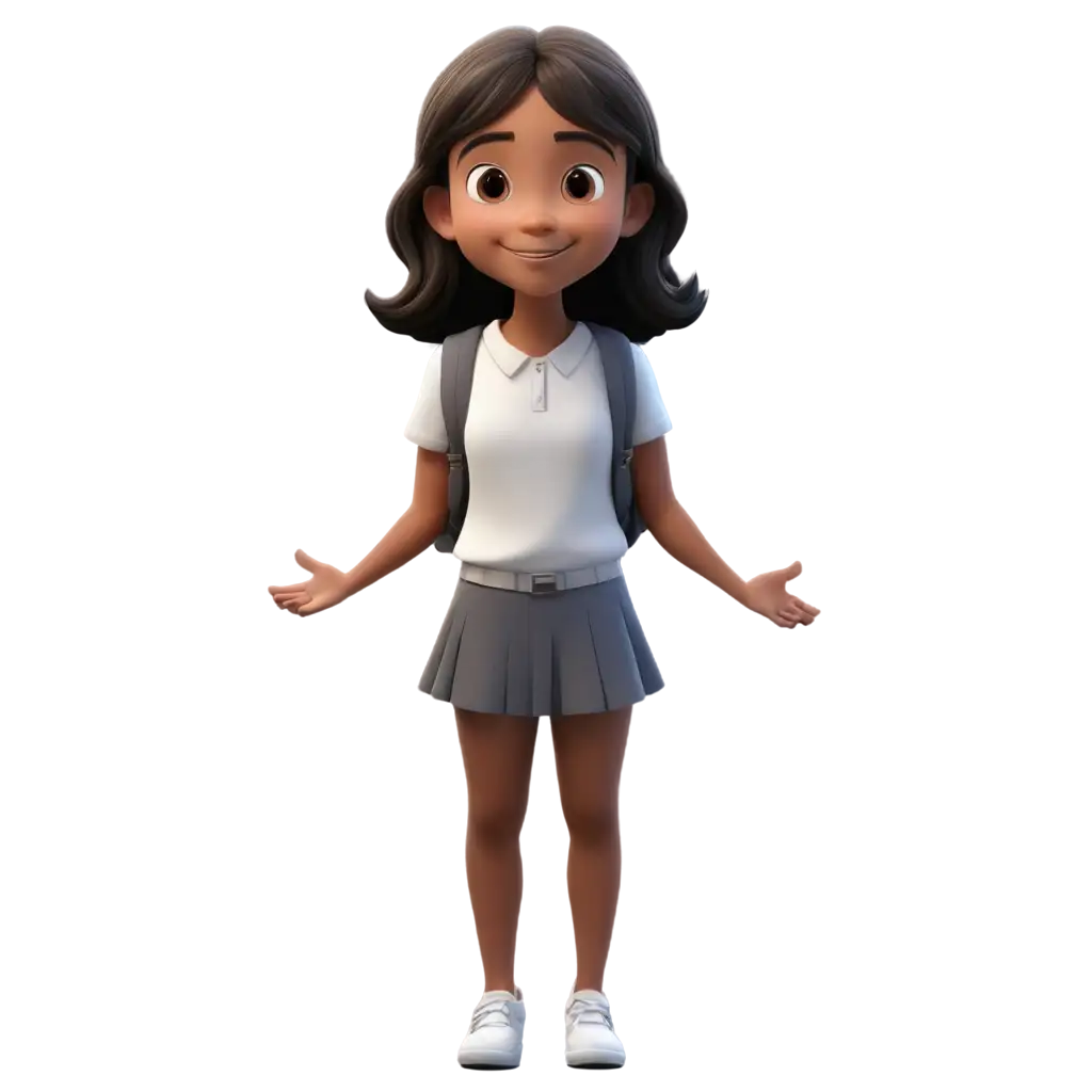Adorable-Cartoon-Girl-PNG-Create-Charming-Visuals-with-HighQuality-Transparency