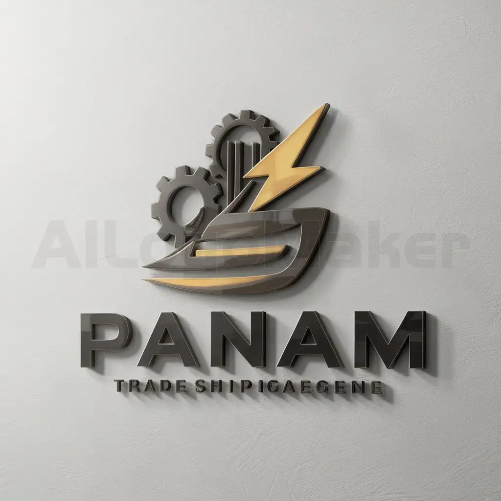 a logo design,with the text "panam", main symbol:Trade, industry, energy,Moderate,clear background