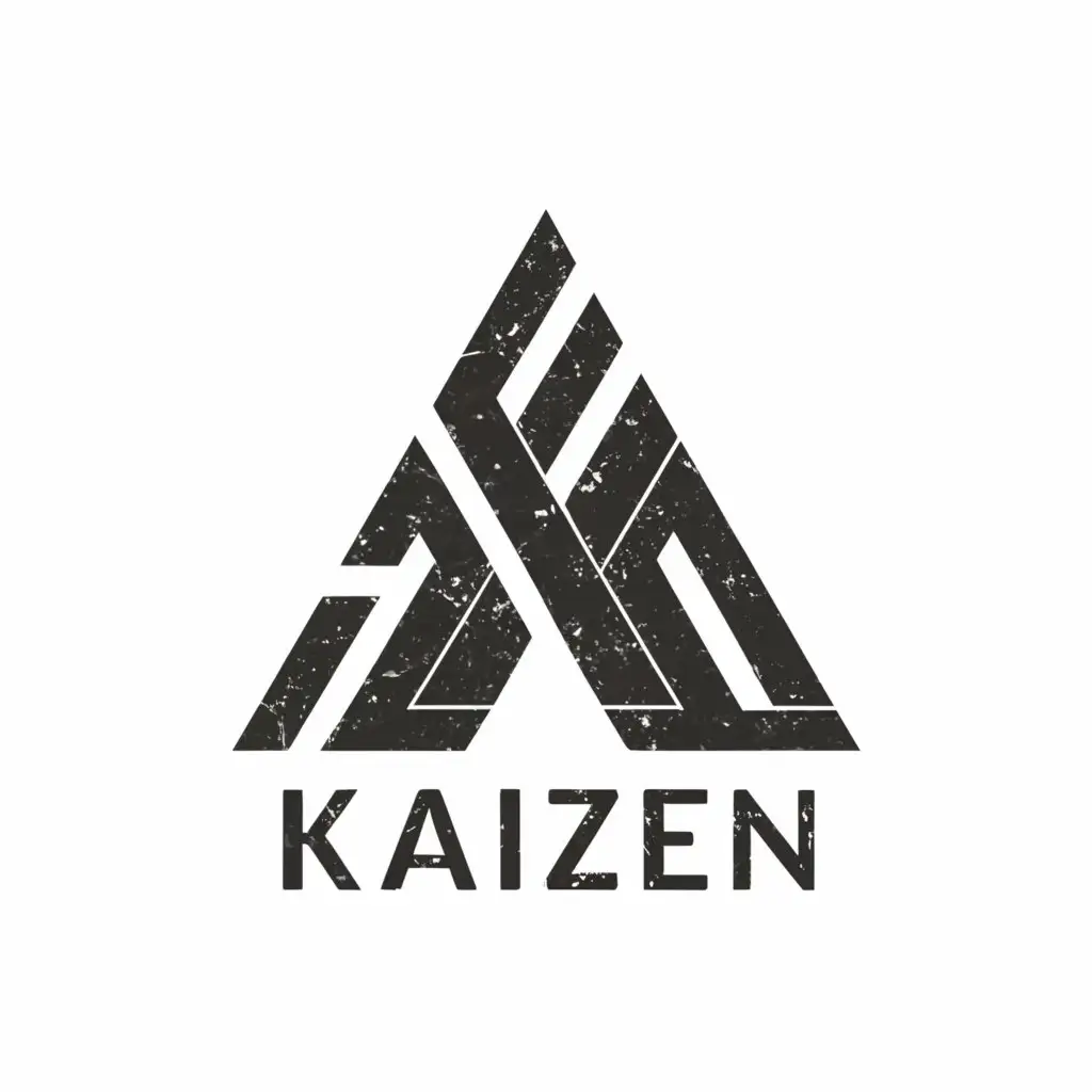 a logo design,with the text "Kaizen", main symbol:Piramid,Moderate,be used in Sports Fitness industry,clear background