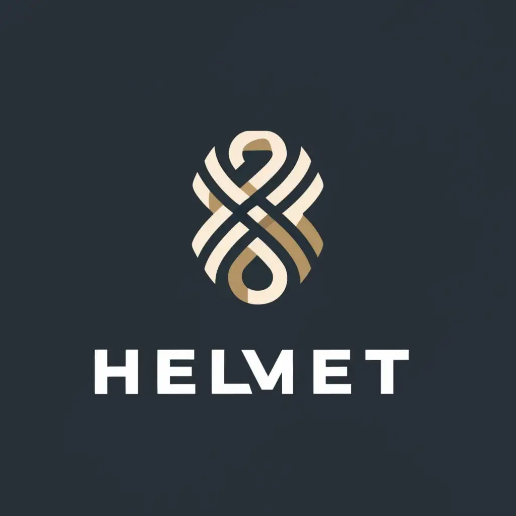 a logo design,with the text "helmet", main symbol:infinity,complex,be used in Construction industry,clear background