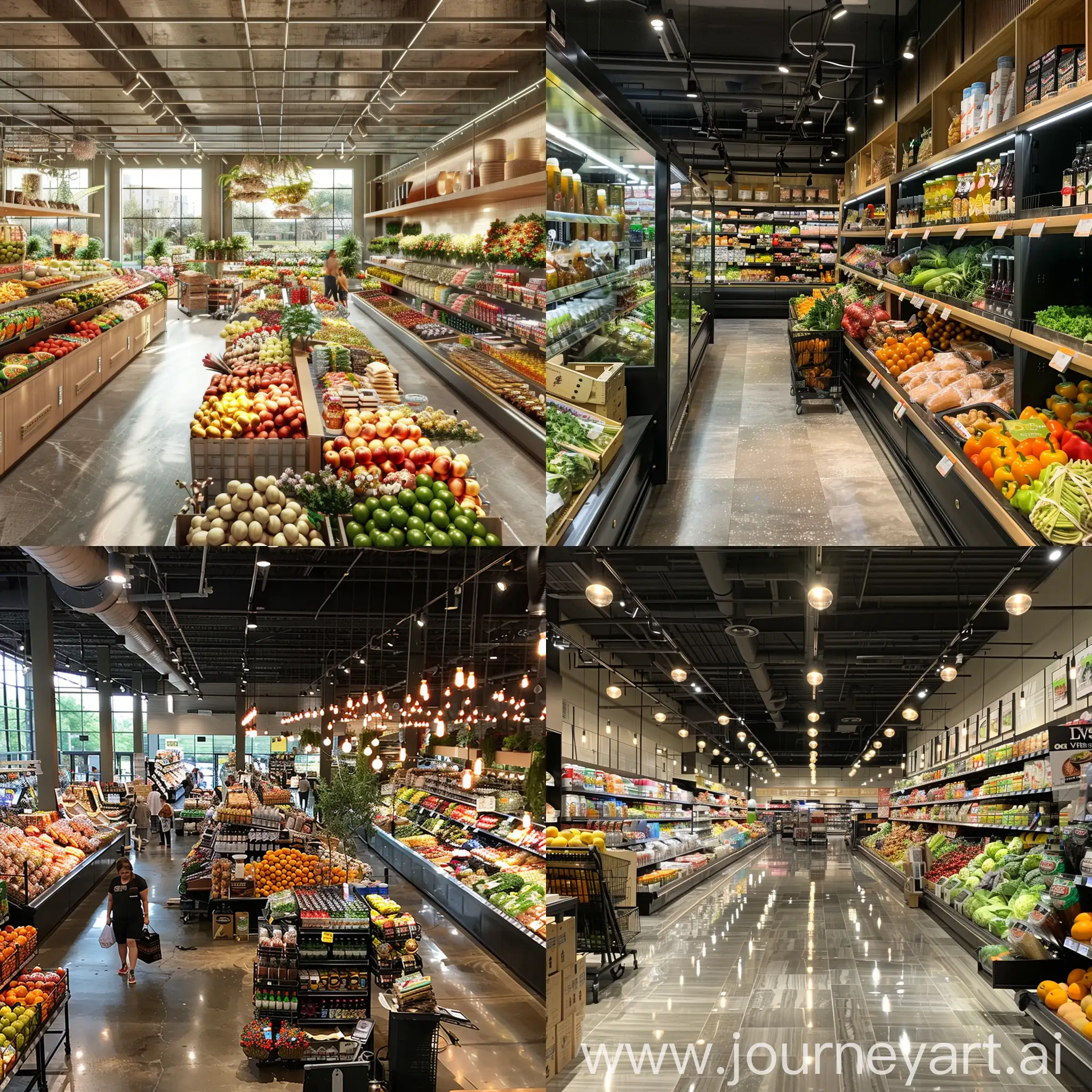 Vibrant-Supermarket-Scene-with-Fresh-Food-and-Drink-Carts