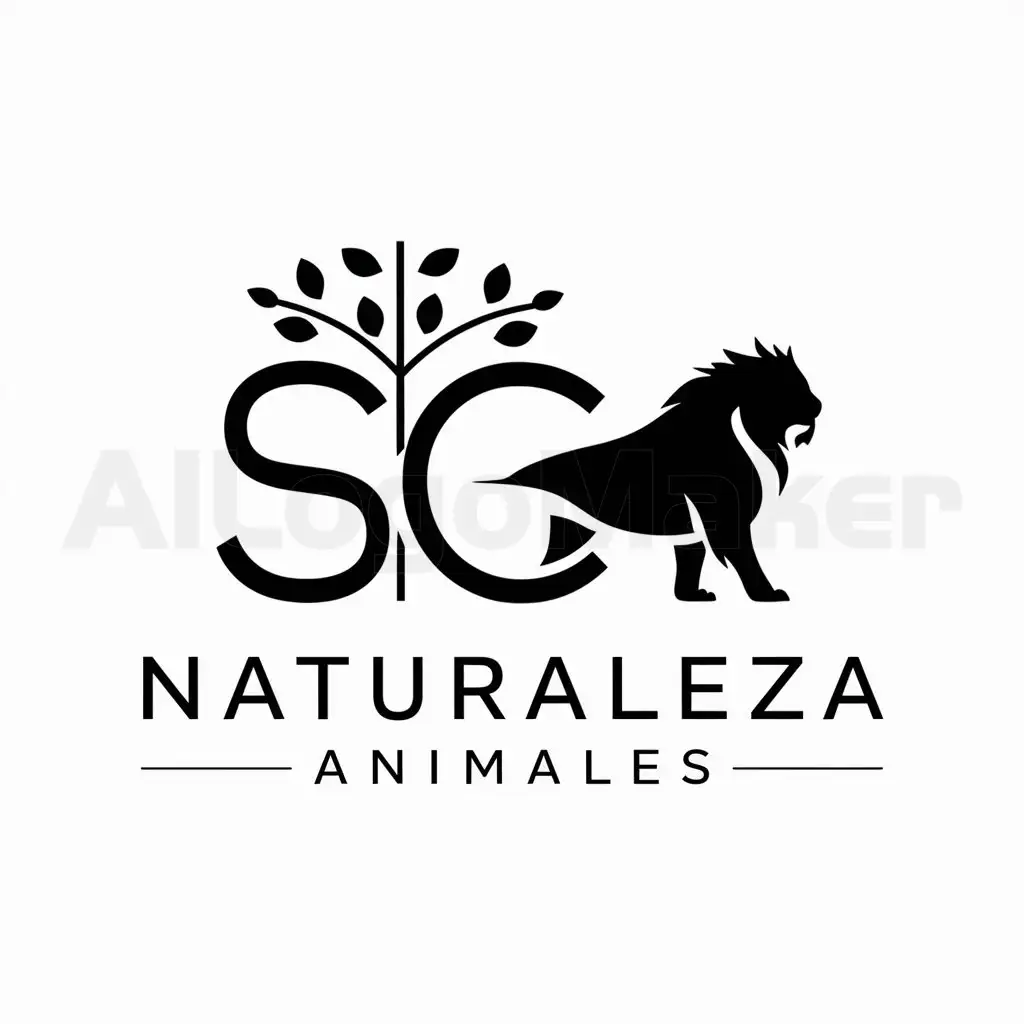 a logo design,with the text "SC", main symbol:NATURALEZA, ANIMALES,Minimalistic,be used in Internet industry,clear background
