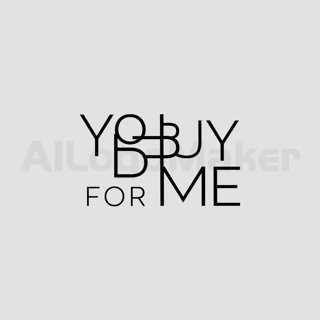 a logo design,with the text "You Buy For Me", main symbol:Overlapping letters 'You Buy For Me',Moderate,be used in Others industry,clear background