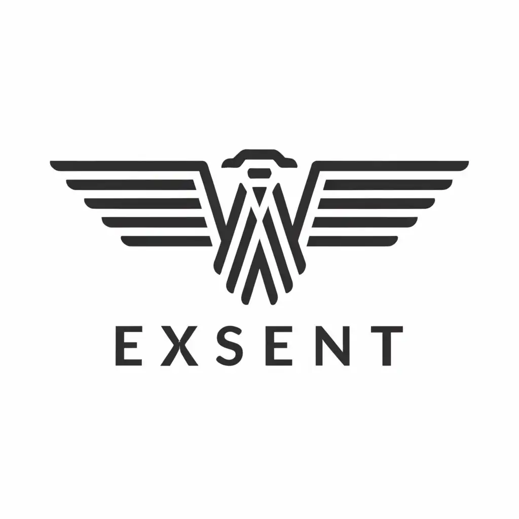 a logo design,with the text "existent", main symbol:eagle,Minimalistic,be used in Entertainment industry,clear background