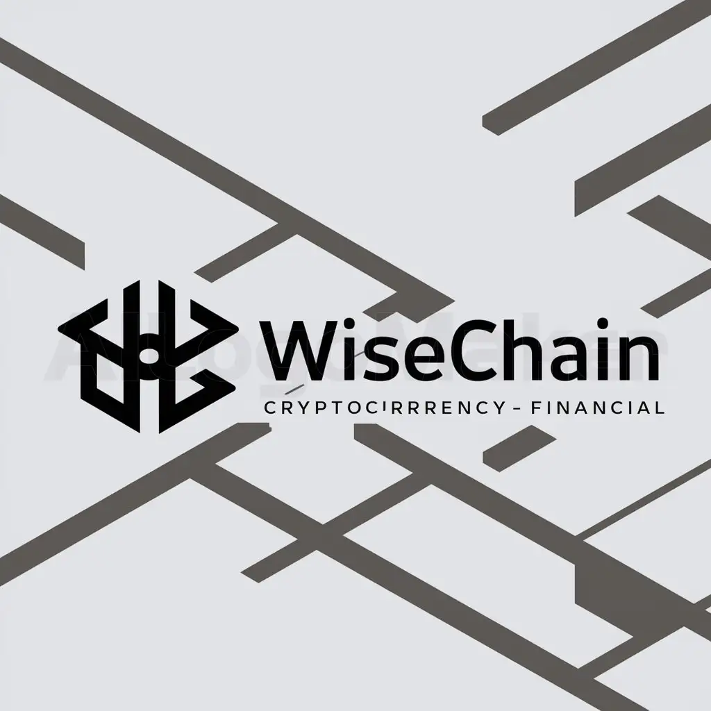 a logo design,with the text "WiseChain", main symbol:cryptocurrency,Moderate,be used in Finance industry,clear background