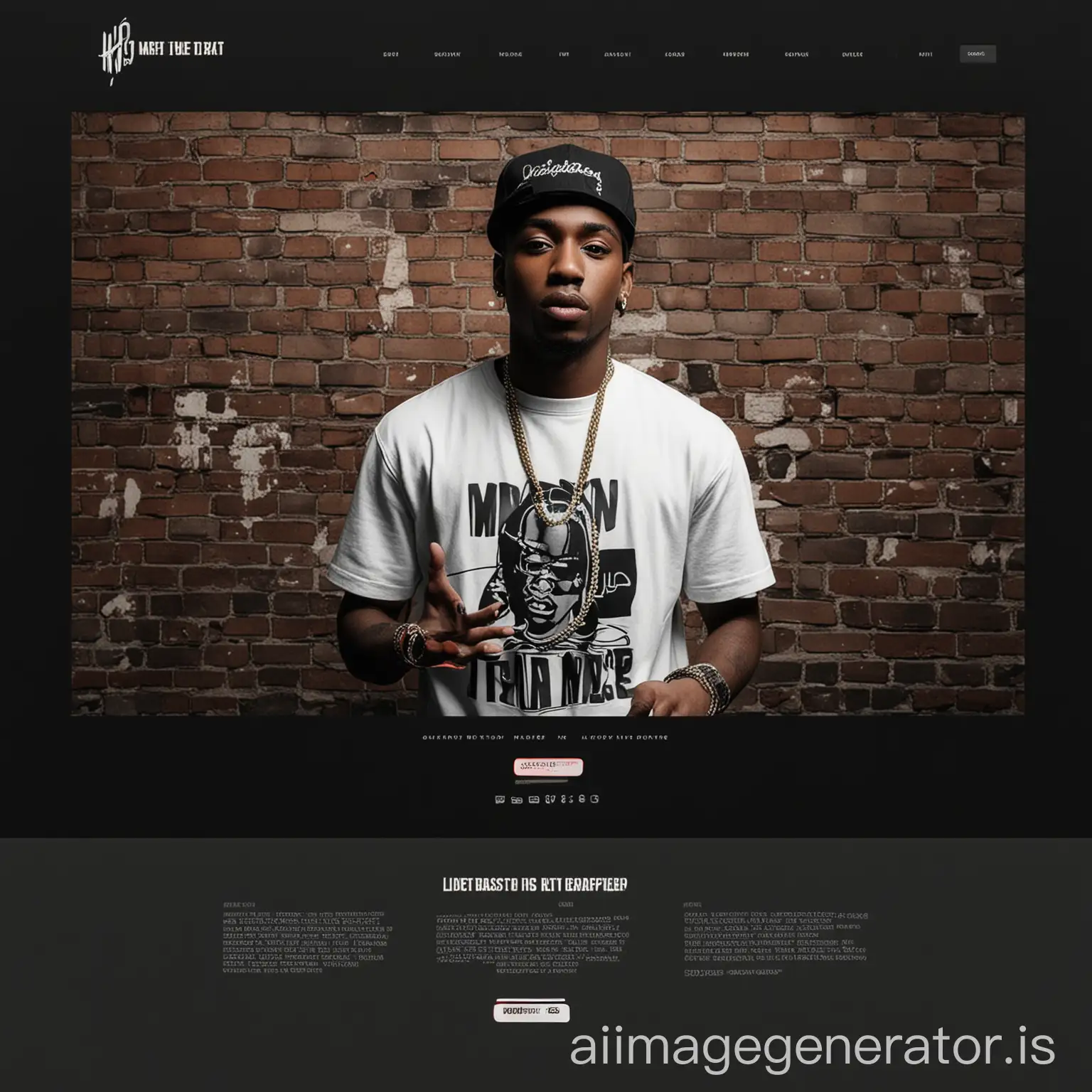 website design templete hip hop, only background, no rapers, no man