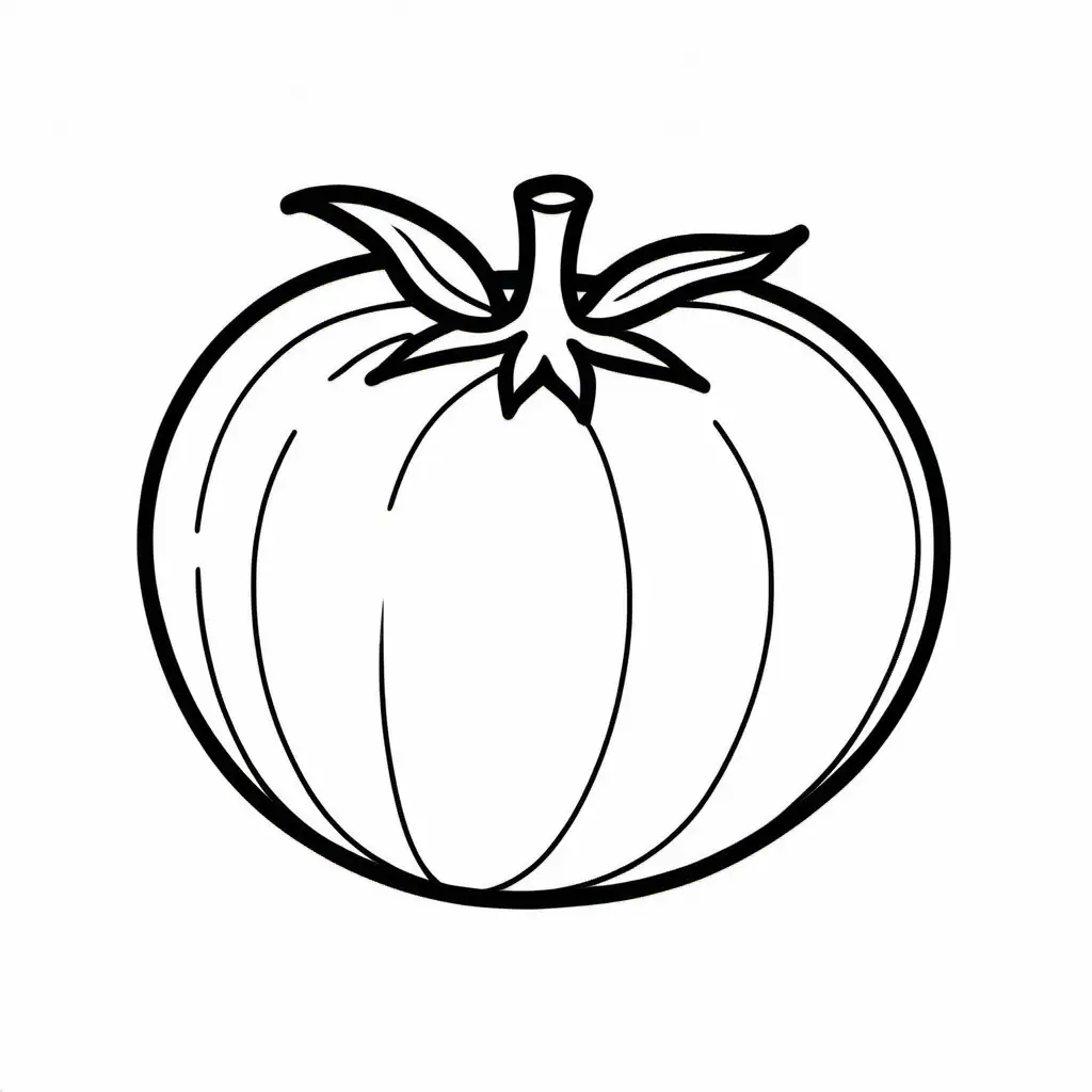 Simple-Tomato-Coloring-Page-for-Kids-Black-and-White-Line-Art-on-White-Background