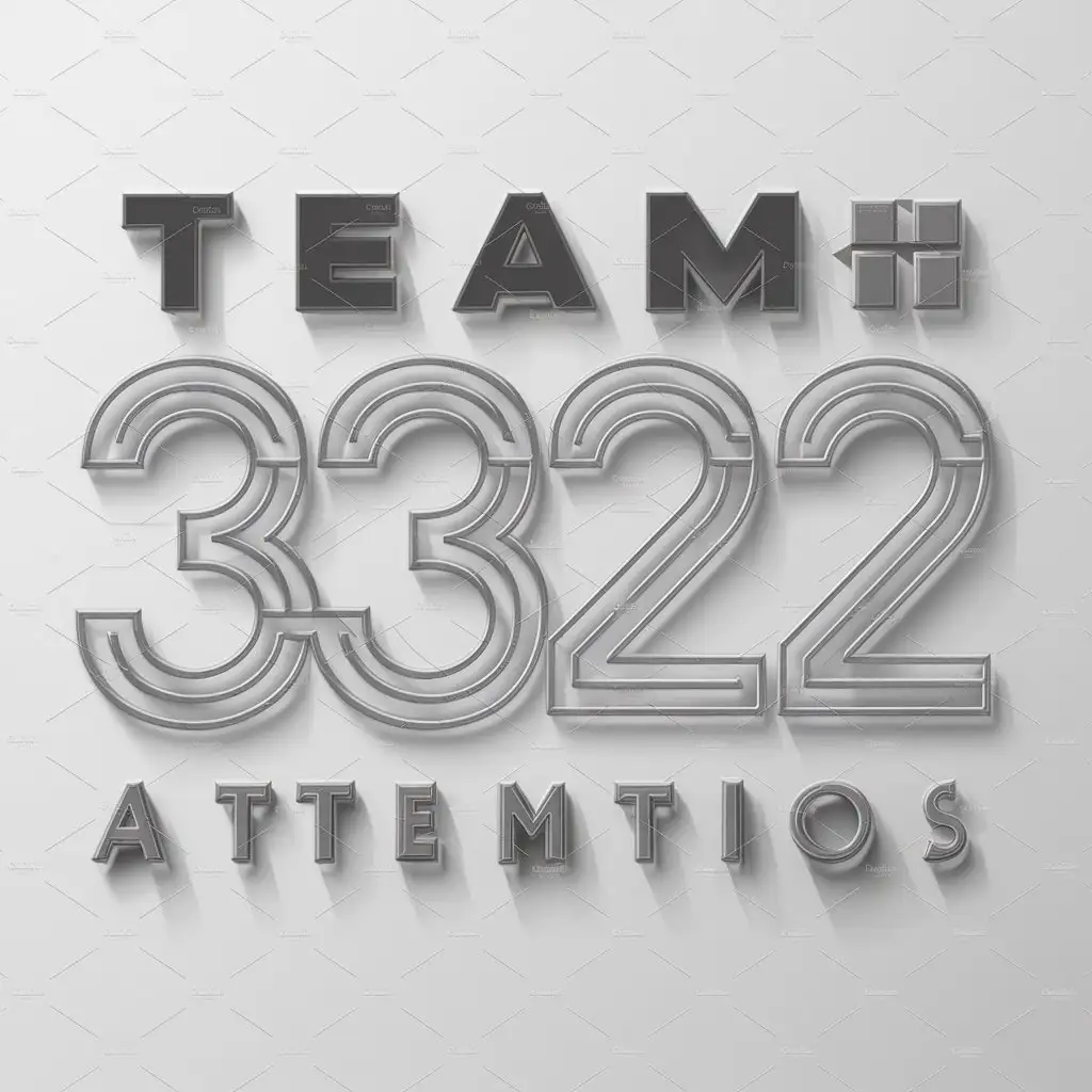 a logo design,with the text "TEAM", main symbol:3322,complex,clear background