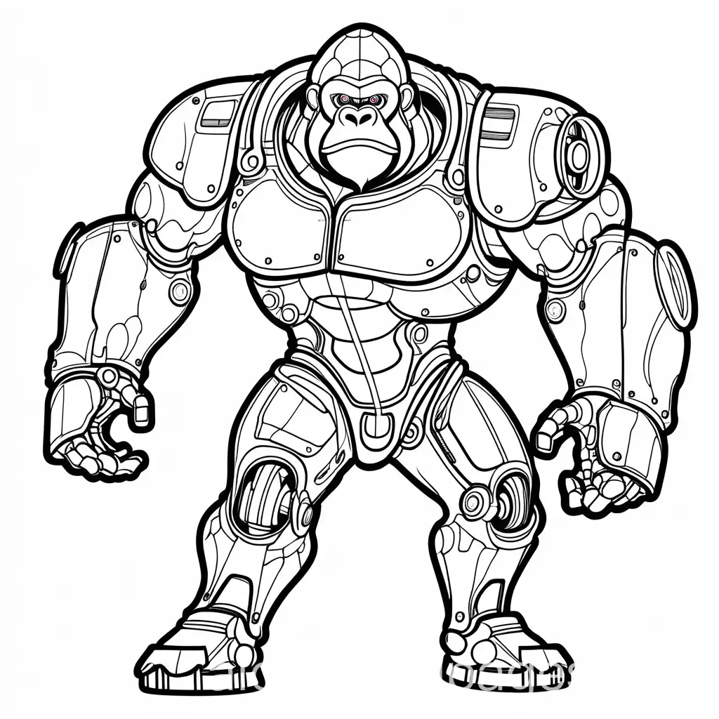 Robot-Gorilla-Coloring-Page-with-Gears-and-Circuitry