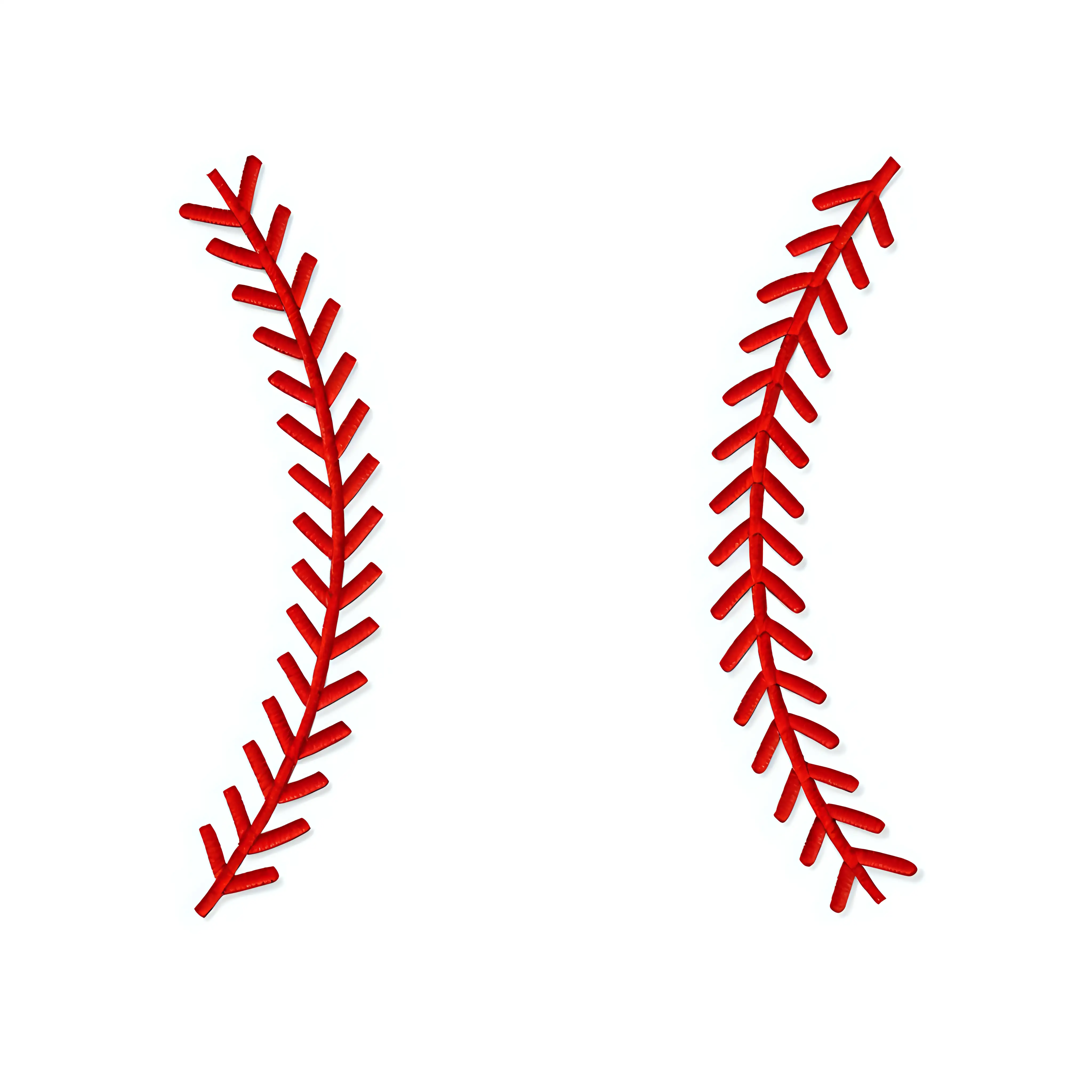 Baseball Stitching Clipart on White Background
