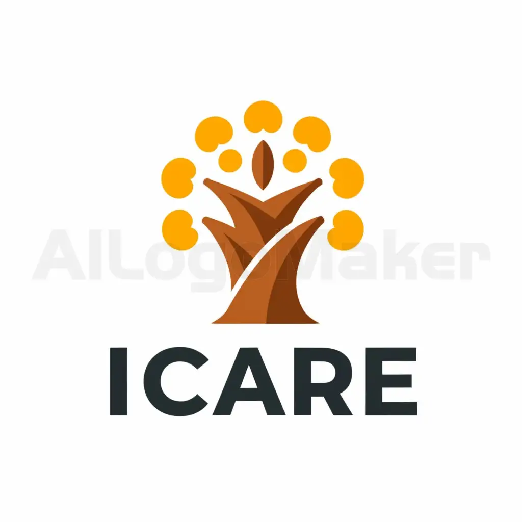 a logo design,with the text "ICARE", main symbol:A strong, unwavering tree could symbolize integrity, representing honesty, reliability, and steadfastness. A network of interconnected gears or puzzle pieces can represent collaboration, showing how different parts work together to achieve a common goal. A sleek, agile animal like a cheetah or a bird in flight could represent agility, signifying quickness, adaptability, and skill. A resilient plant like a bamboo or a cactus could symbolize resilience, showcasing the ability to withstand adversity and bounce back stronger. A soaring eagle or a shining star could represent excellence, symbolizing high achievement, superiority, and aspiration for greatness.,complex,be used in human resource industry,clear background
