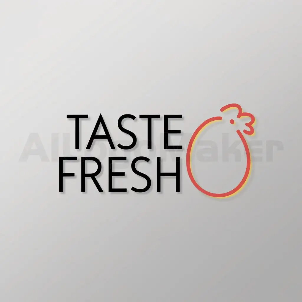 a logo design,with the text "taste fresh", main symbol:chicken egg,Minimalistic,clear background