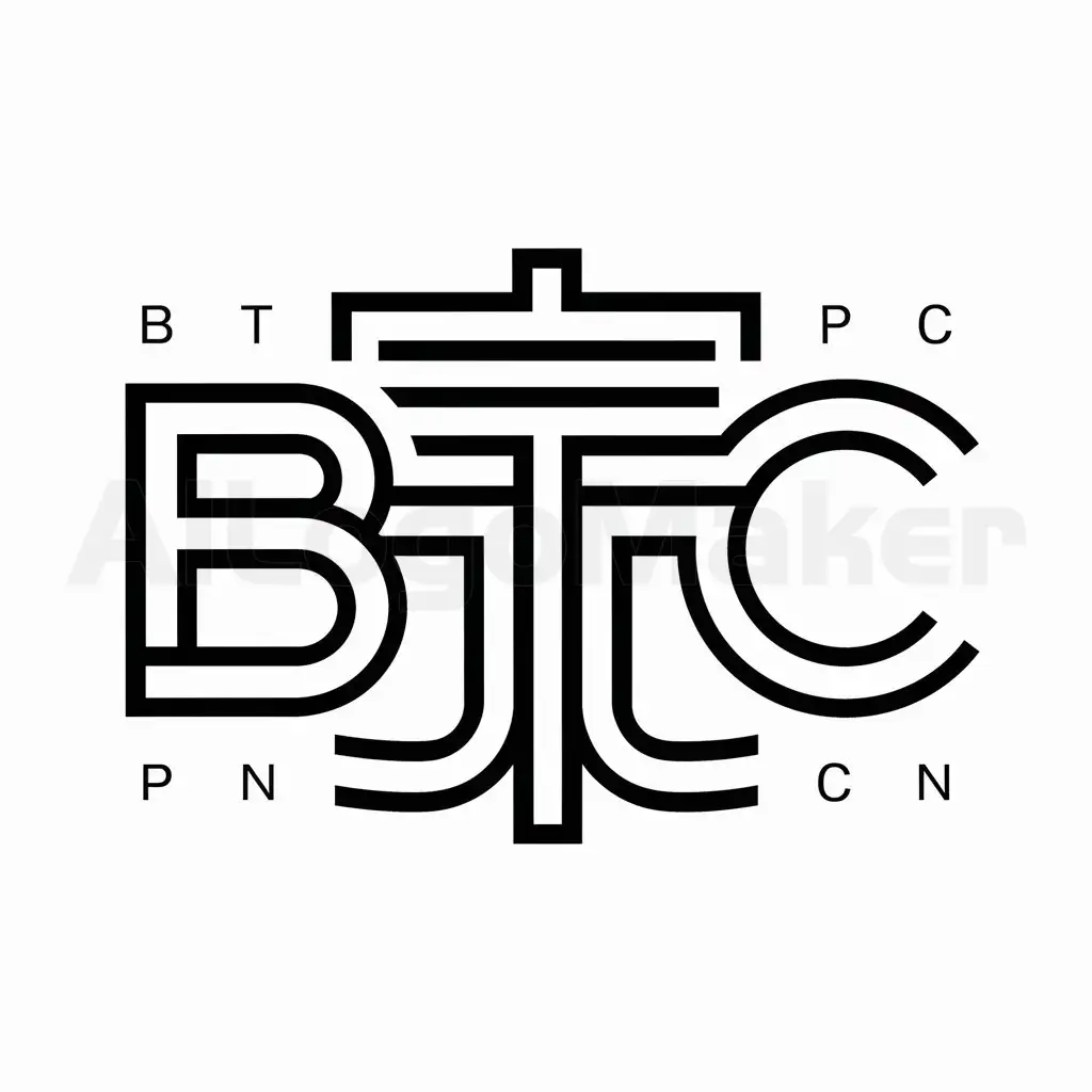 a logo design,with the text "BTC", main symbol:abstraction, China, trendy,complex,clear background