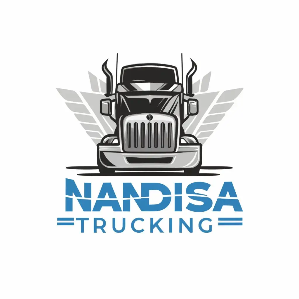 a logo design,with the text 'Nandisa Trucking', main symbol:front view of a luxury truck,Moderate, clear background