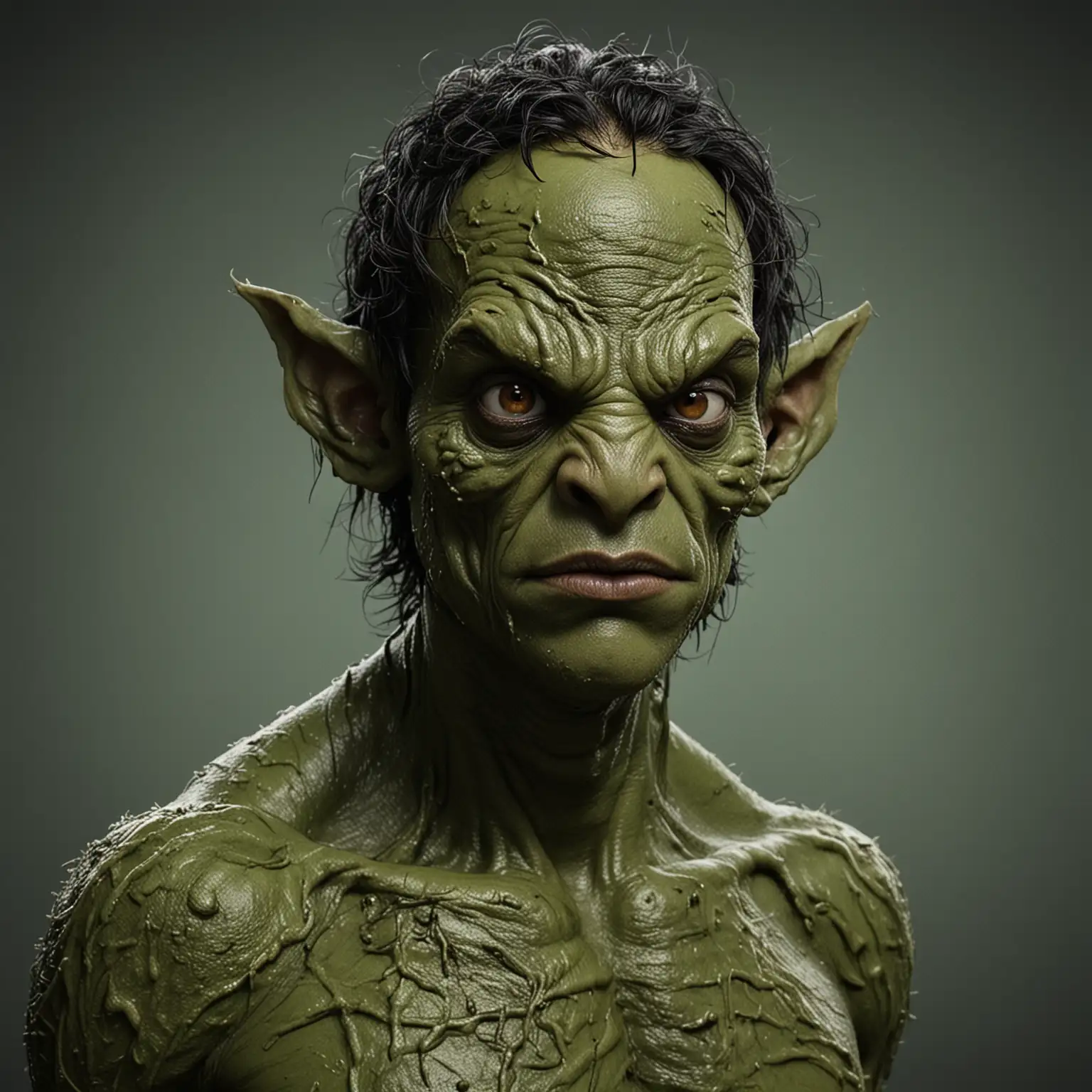 create a swamp creature using the face of vivek ramaswamy on the file attachment