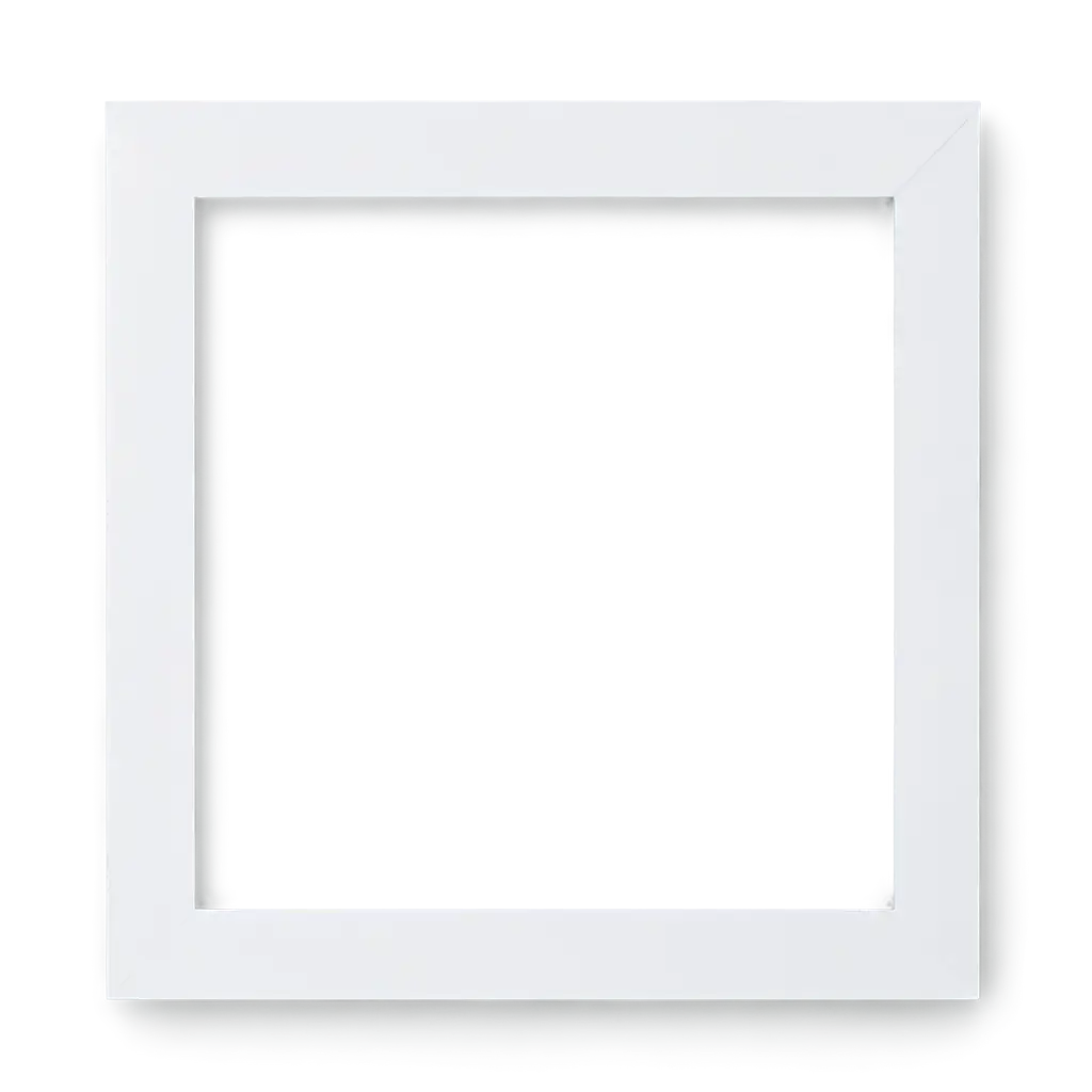 thin white square picture frame
