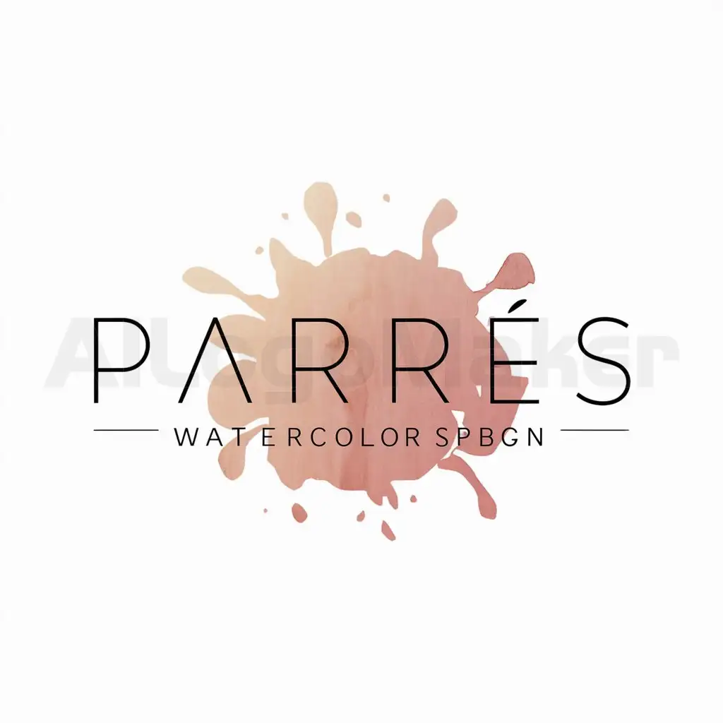 LOGO-Design-for-Parrs-Minimalistic-Watercolor-Stains-on-Clear-Background