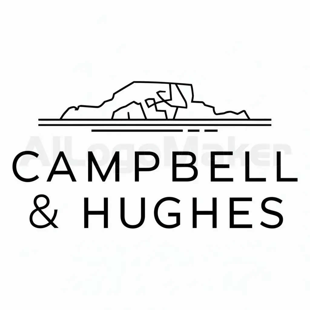 a logo design,with the text "Campbell&Hughes ", main symbol:island,complex,be used in clothes  industry,clear background