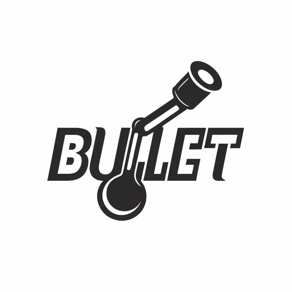 a logo design,with the text "bullet", main symbol:one bong,Moderate,be used in Others industry,clear background