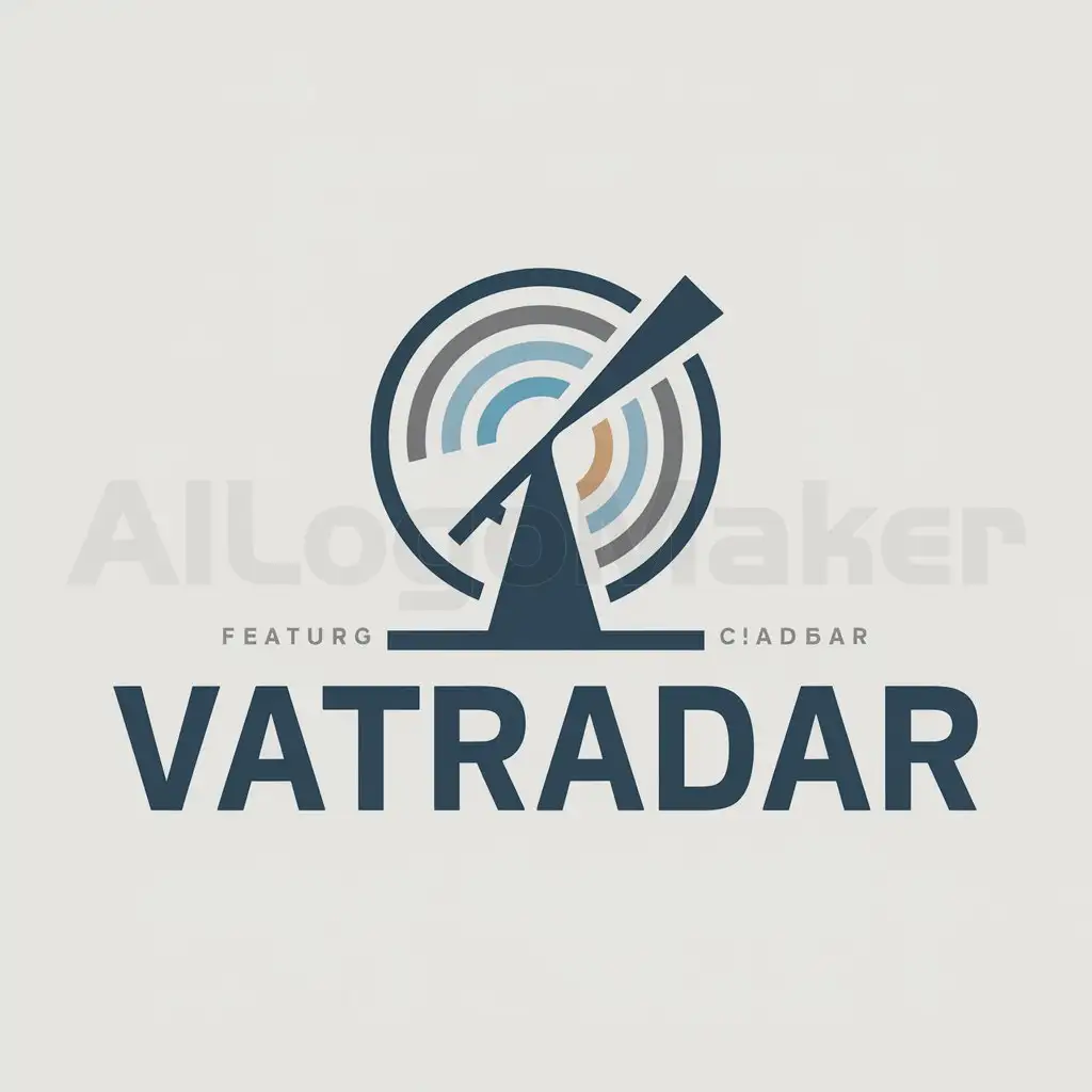 a logo design,with the text "VATRadar", main symbol:Radar,Moderate,clear background